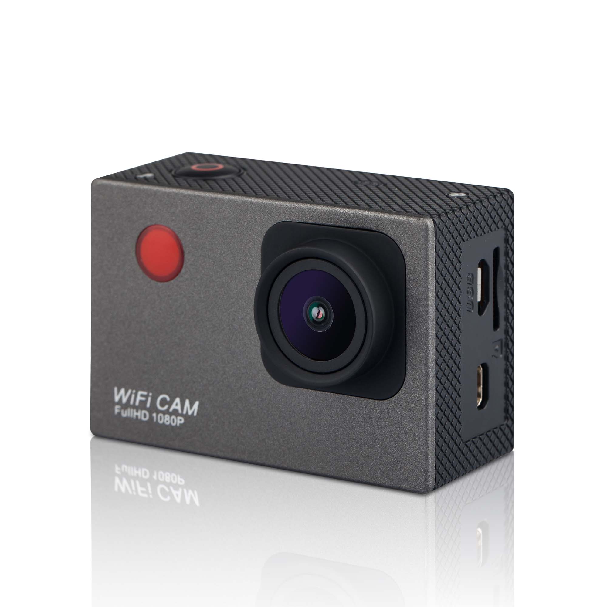 2.0英寸WIFI运动相机,1200万像素照片,1080P高清视频,带无线遥控功能